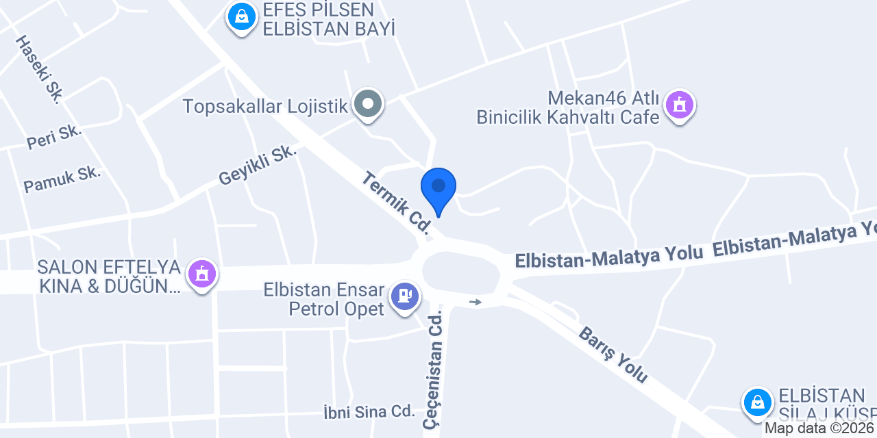 Elbistan Kardeşler karo konumu