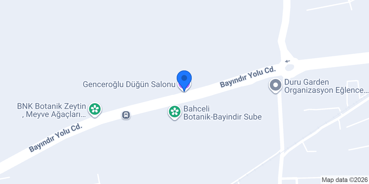 Genceroğlu Düğün Salonu konumu