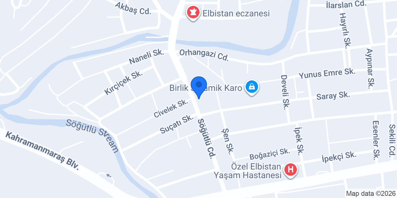 Ahenk unlu mamülleri konumu
