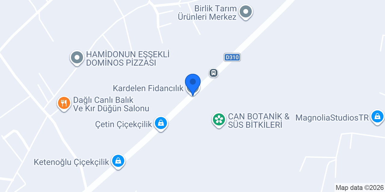 Kardelen Fidancılık konumu