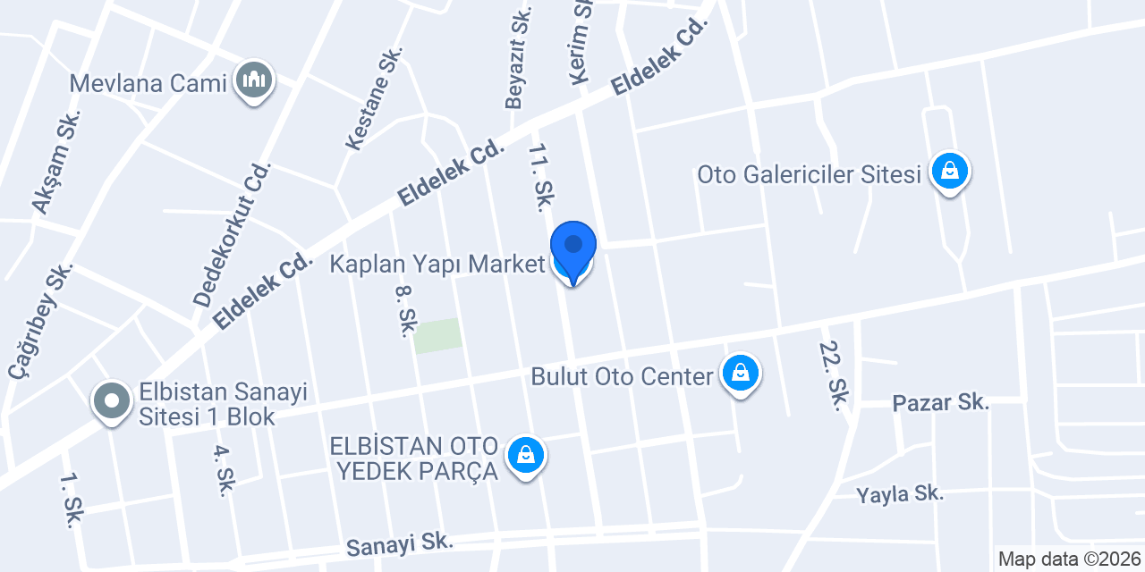 Kaplan Yapı Market konumu