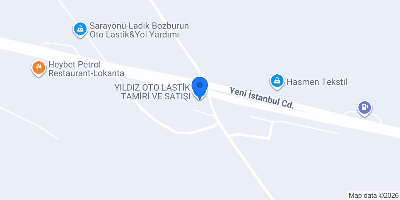 YILDIZ OTO LASTİK TAMİRİ VE SATIŞI konumu