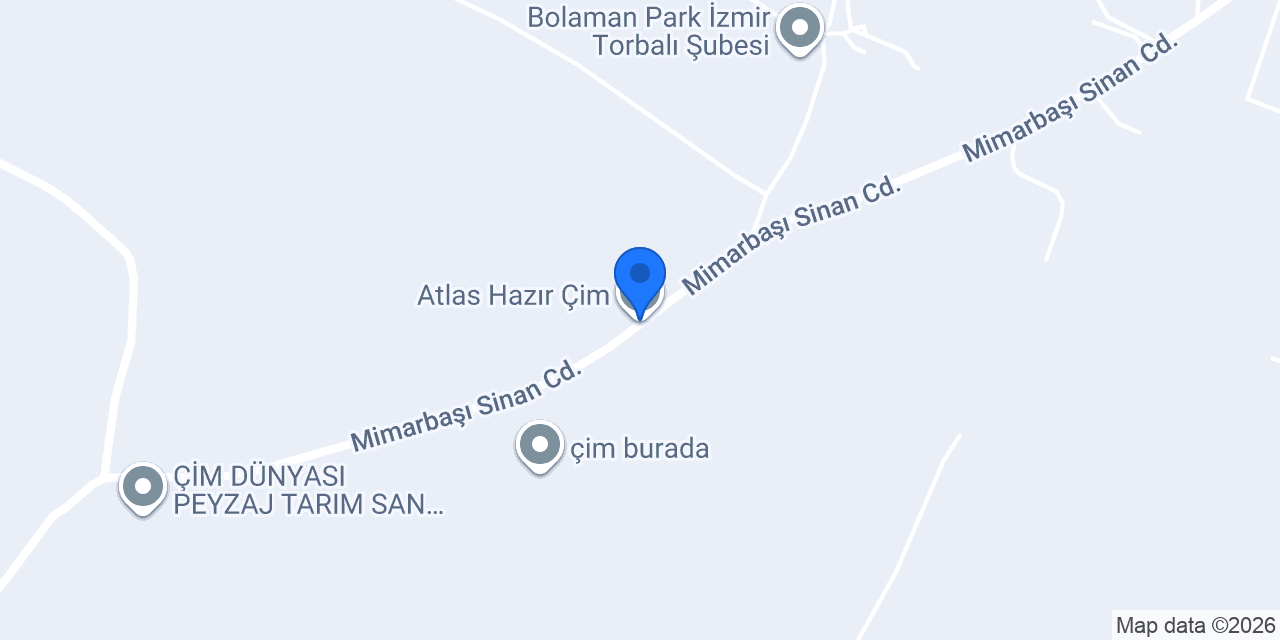 Atlas Hazır Çim konumu