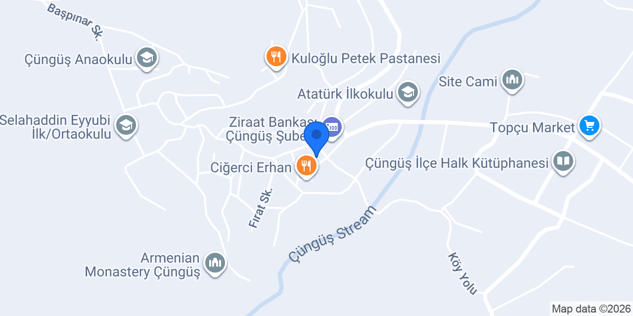 Çüngüş Adliyesi konumu