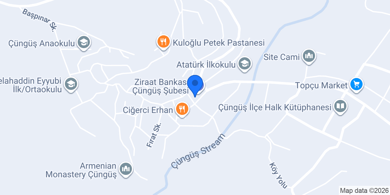 Çüngüş Sağlık Ocağı konumu