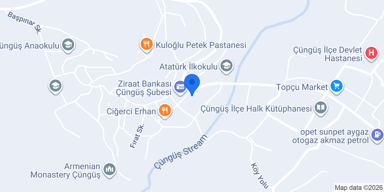 Çüngüş İlçe Seçim Kurulu Başkanlığı konumu