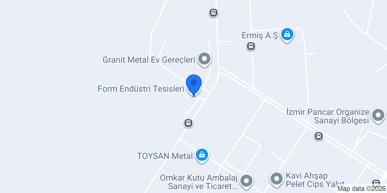 Form Endüstri Tesisleri konumu