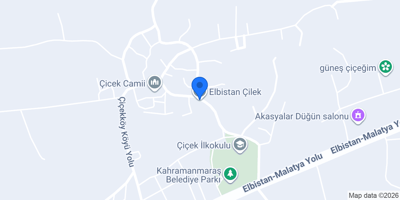 Elbistan Çilek konumu