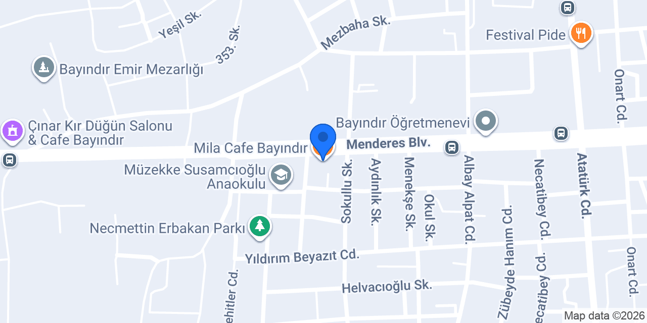 Mila Cafe Bayındır konumu