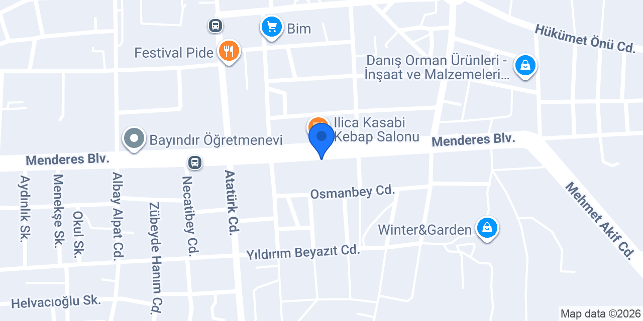 Timurlar Sigorta Bayındır Atcıoğlu Şubesi konumu