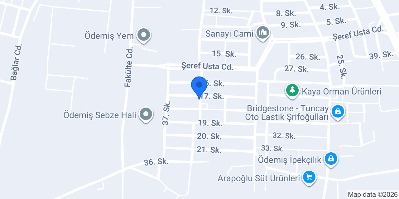 Özka Mobilya Dekorasyon konumu