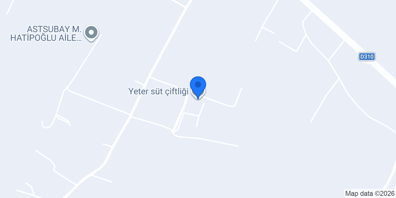 Yeter süt çiftliği konumu