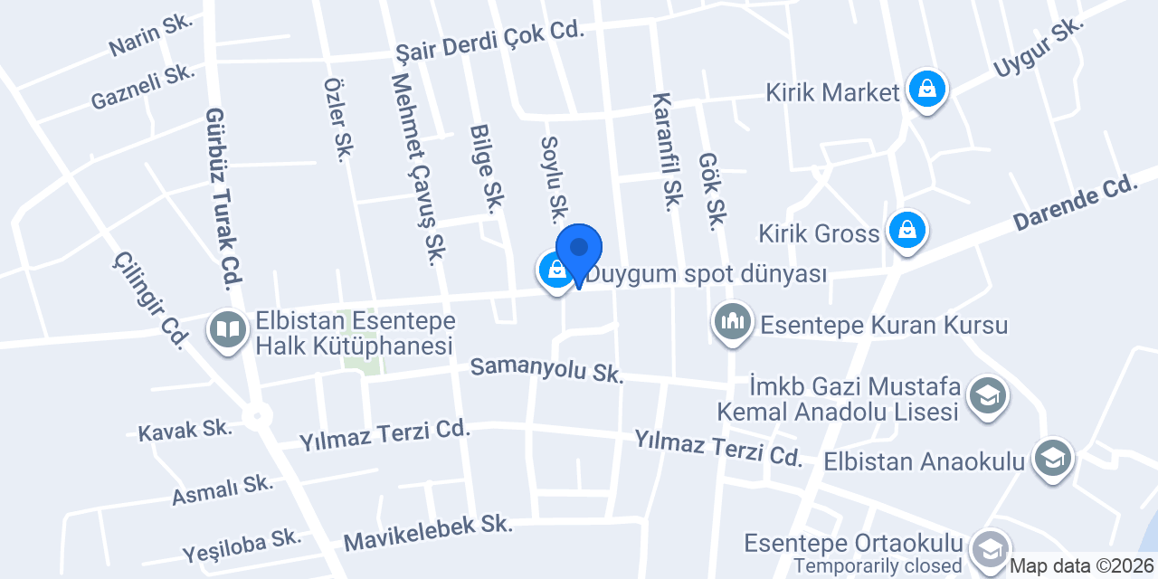 Taksi Elbistan konumu