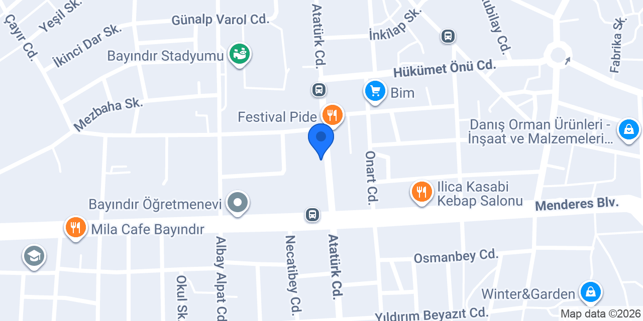 Halkbank Bayındır Şubesi konumu