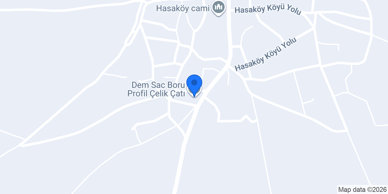 Dem Sac Boru Profil Çelik Çatı konumu