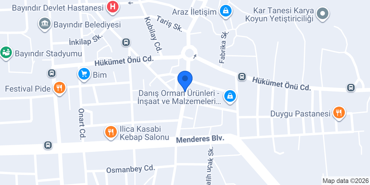 Bayındır GENÇ OTO LASTİK konumu