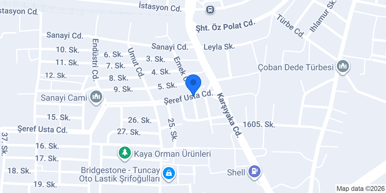 Sadık Oto konumu
