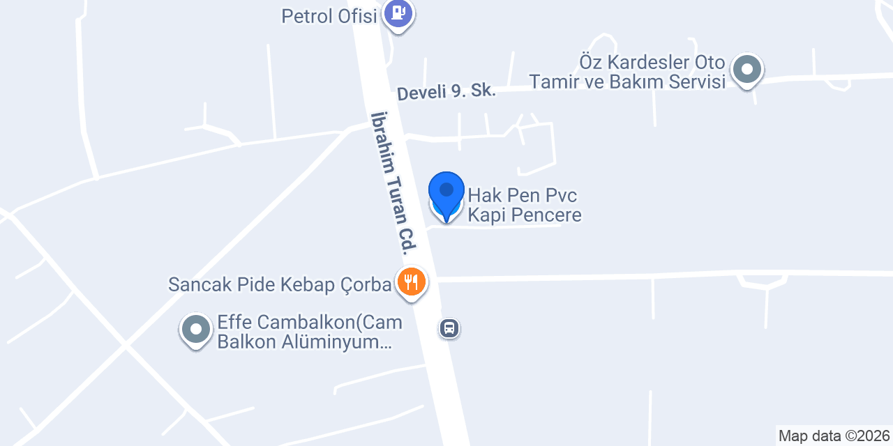 Hak Pen Pvc Kapi Pencere konumu