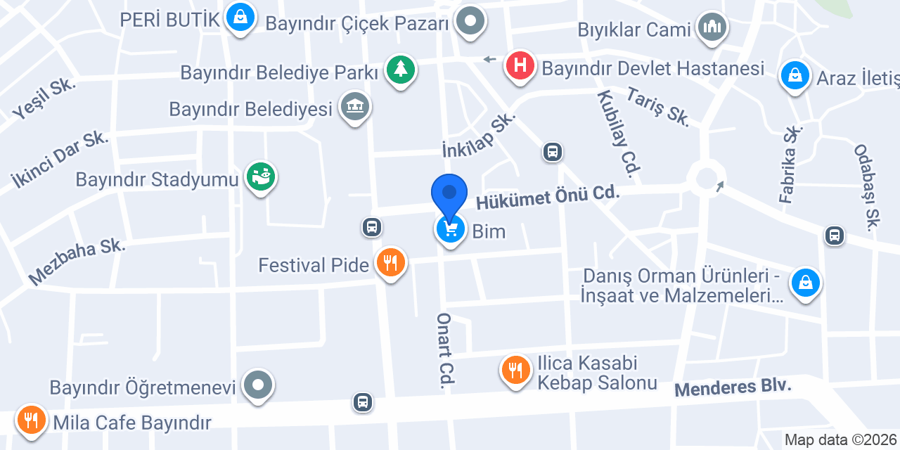 DenizBank Bayındır Şubesi konumu
