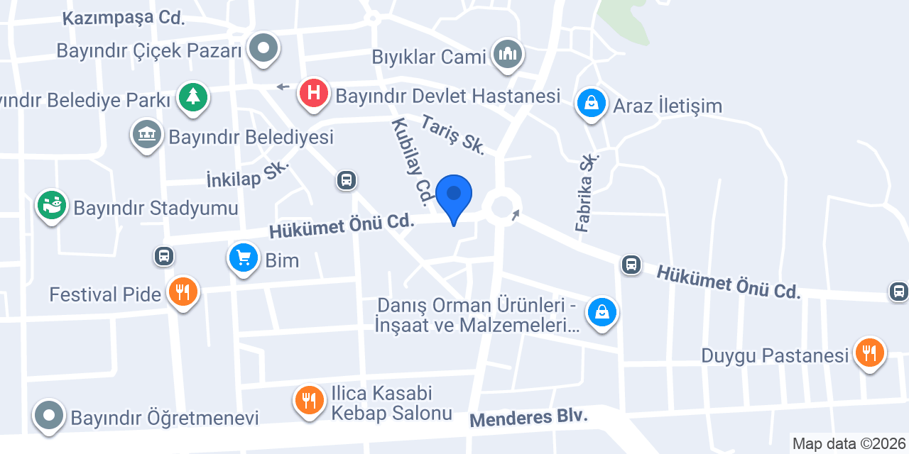 BAYINDIR ERC OTO CAM konumu