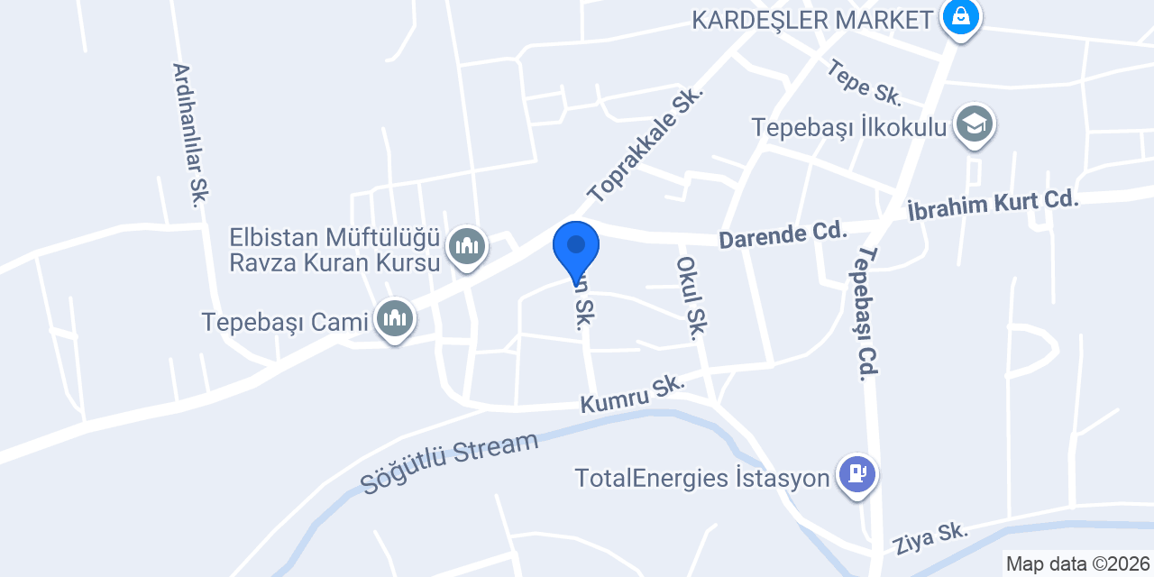 Güzel Çatı ve Eksiz Oluk konumu