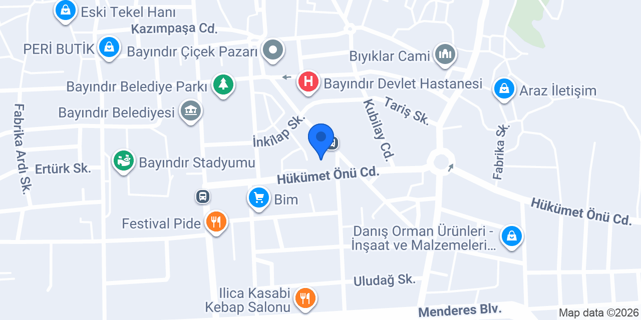 Bayındır Adliyesi konumu