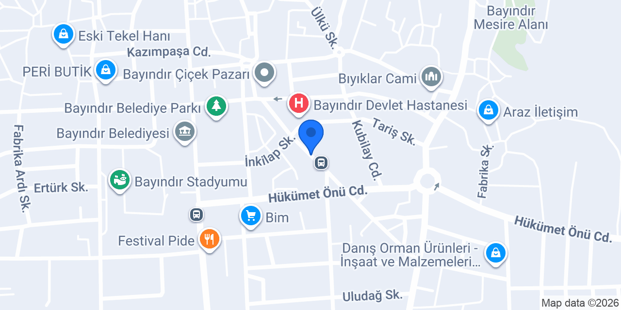Bayındır İlçe Emniyet Müdürlüğü konumu