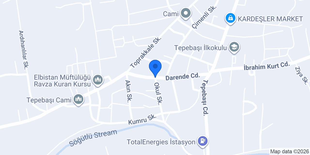 Elbistan çatı konumu