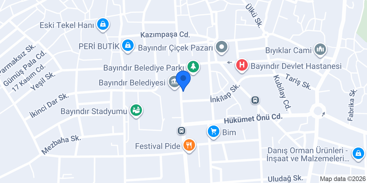 VakıfBank Bayındır Şubesi konumu