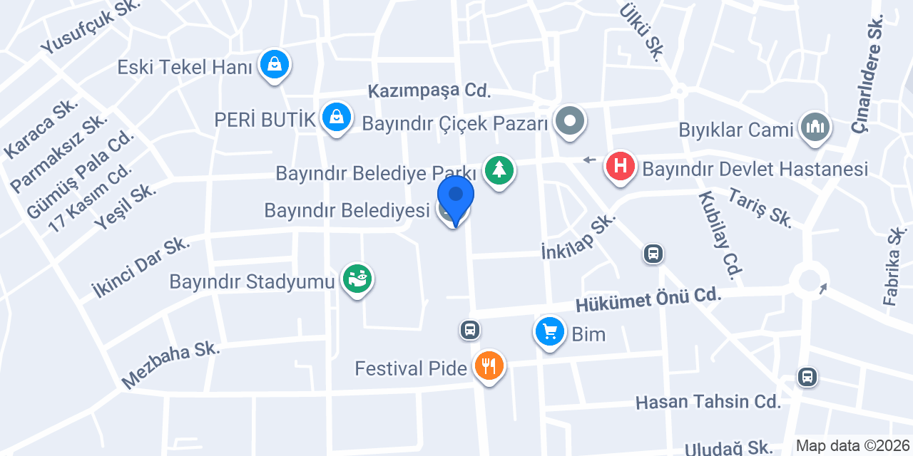 Bayındır Belediyesi konumu