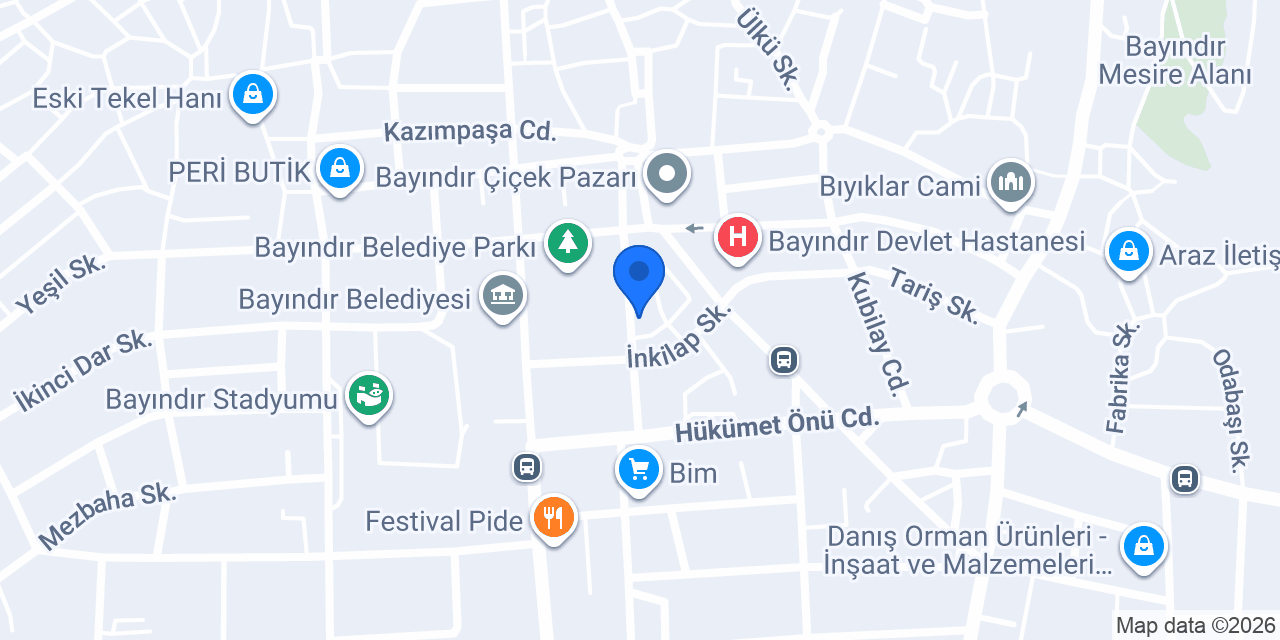 Bayındır Orman İşletme Müdürlüğü konumu