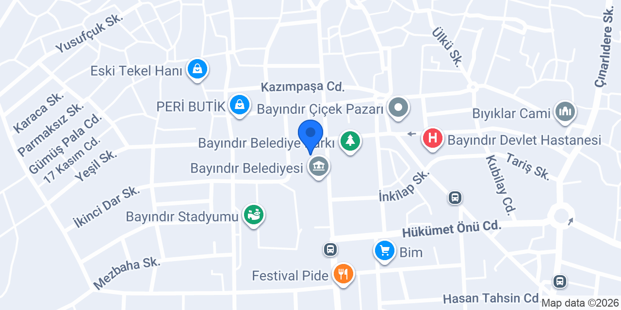 Kazım Dirik Ortaokulu konumu