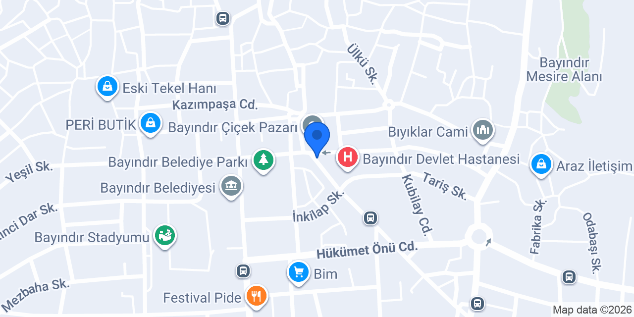 Bayındır taksi konumu
