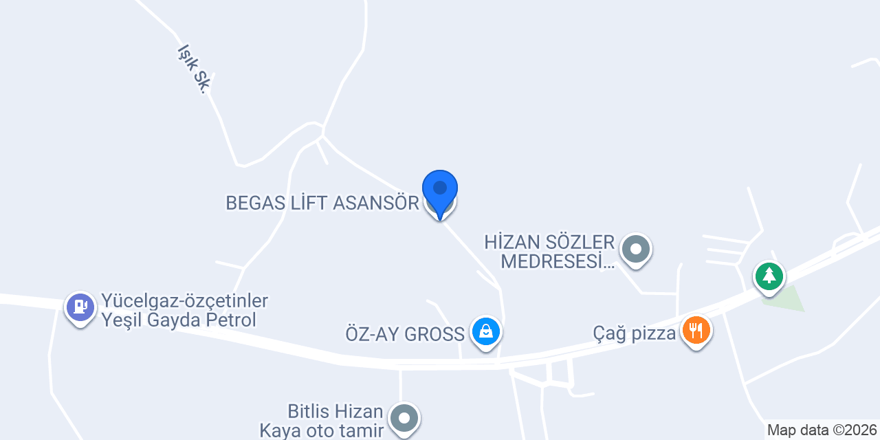 BEGAS LİFT ASANSÖR konumu