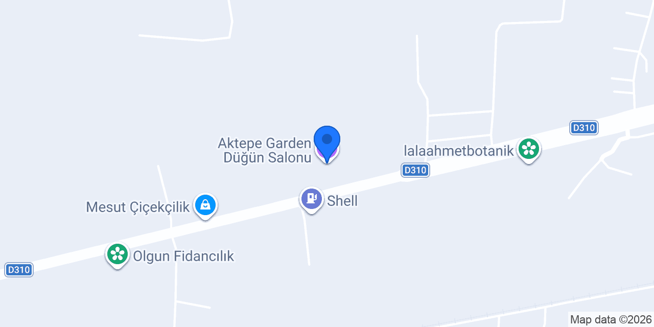 Aktepe Garden Düğün Salonu konumu
