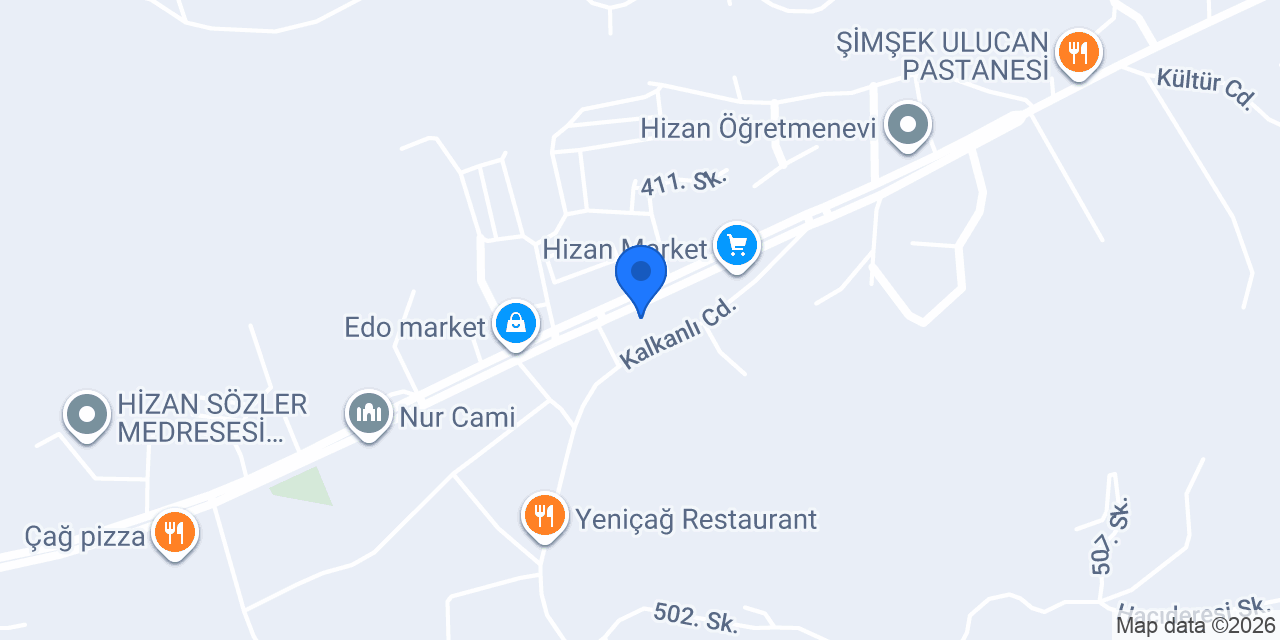 Hizan Nirvana Pilav Salonu konumu