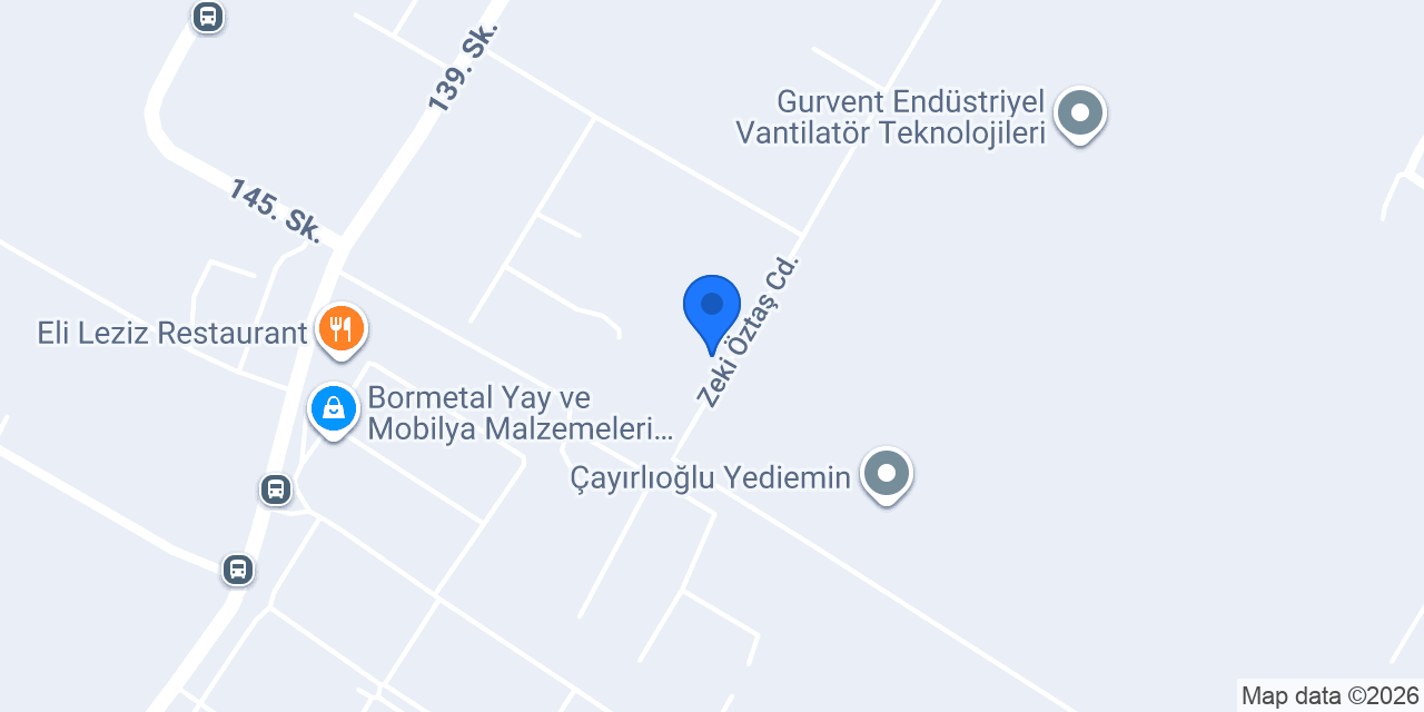 Özray Asansör Ray Sistemleri konumu