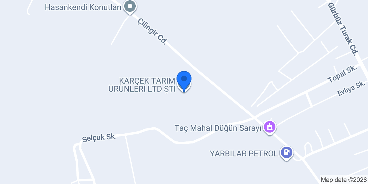 KARÇEK TARIM ÜRÜNLERİ LTD ŞTİ konumu