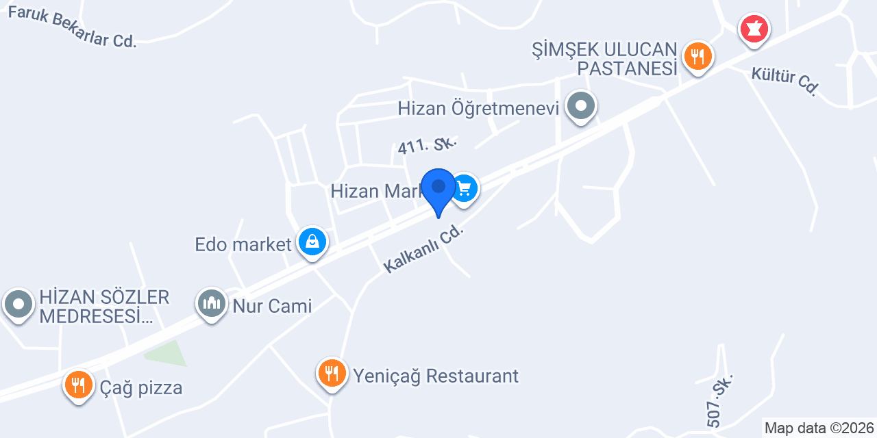 HİZAN CADDE 13 ÇİÇEKÇİLİK konumu
