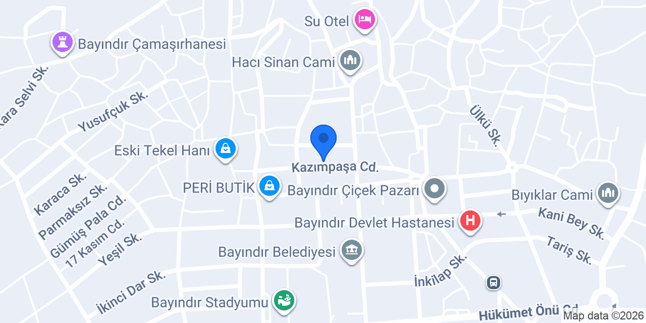 Bayındır ŞIK Kasap konumu