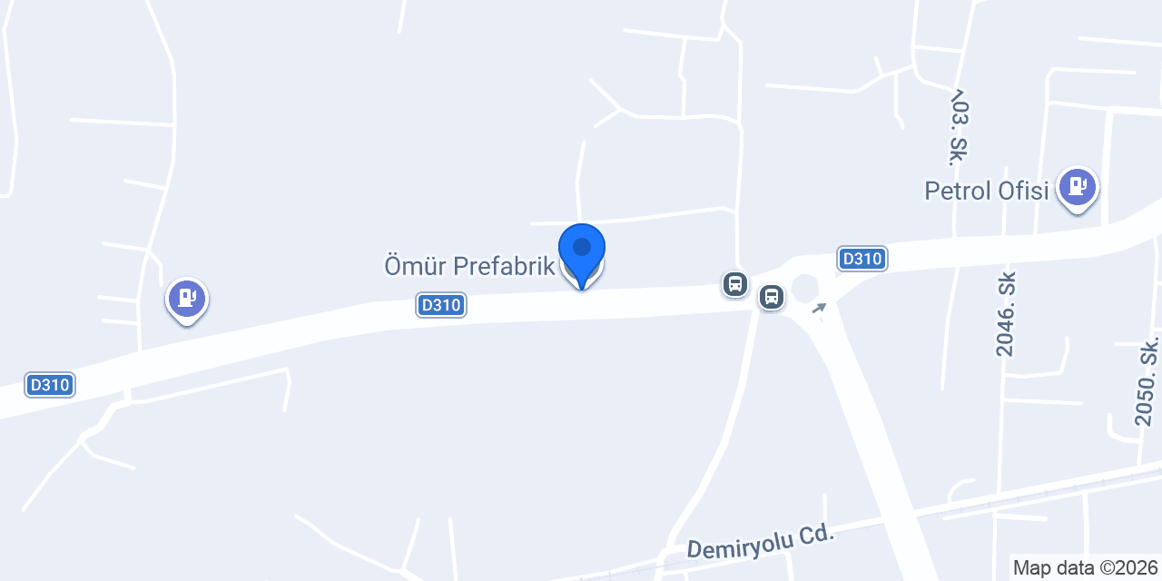 Ömür Prefabrik konumu