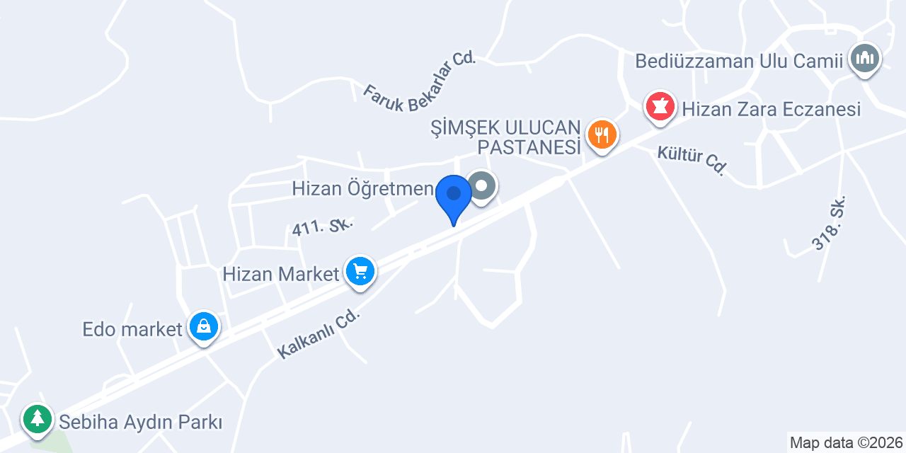 Hizan Şifa Balevi konumu
