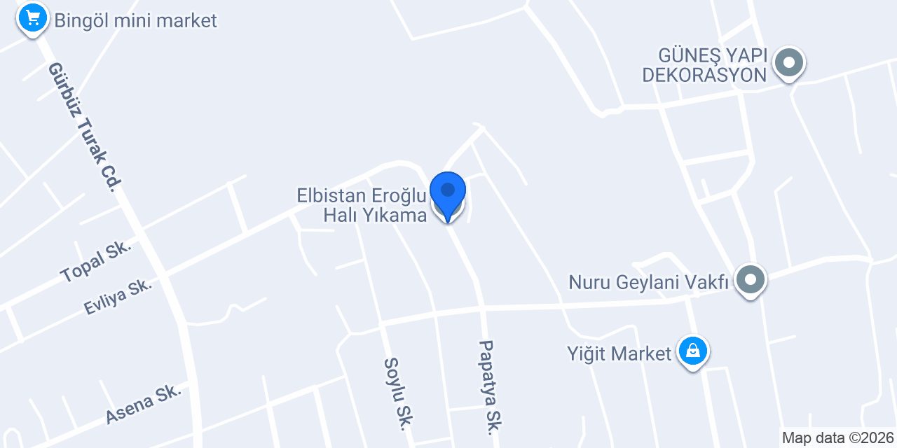 Elbistan Eroğlu Halı Yıkama konumu