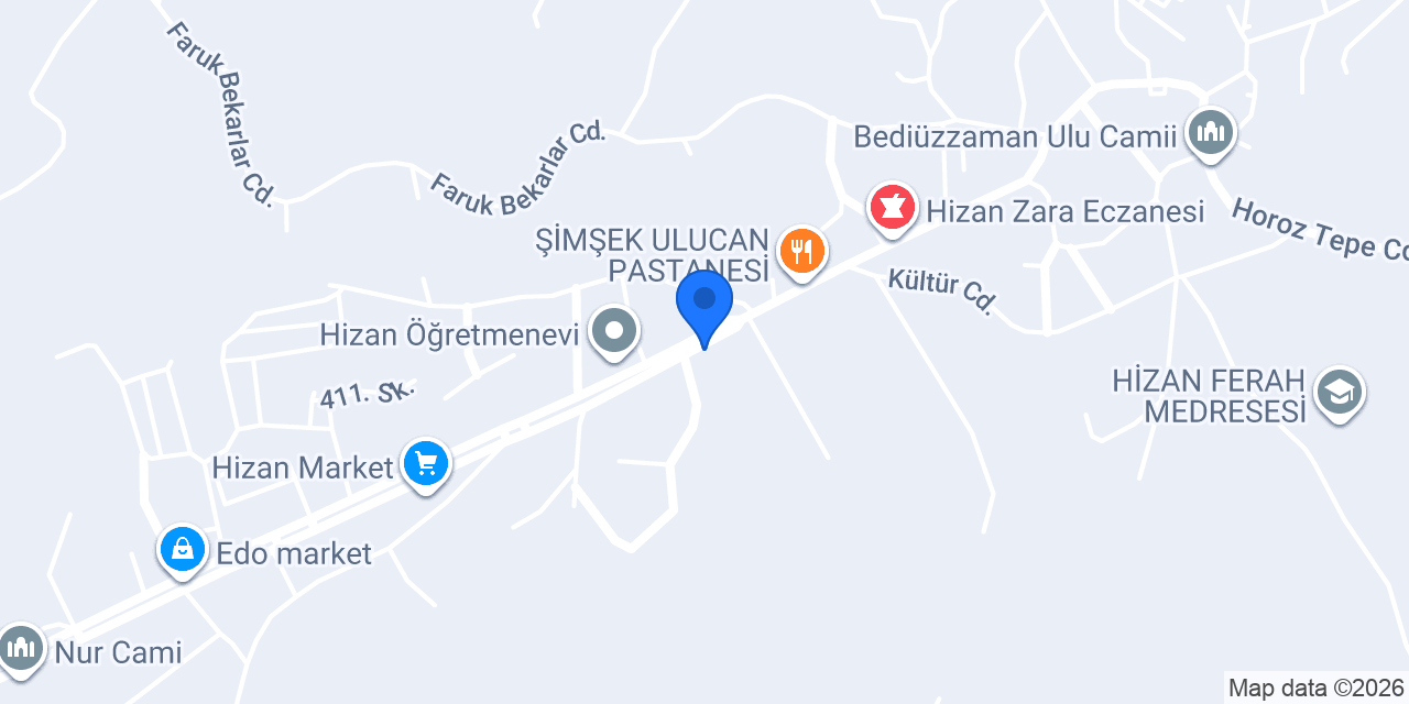 Halkbank Hizan Şubesi konumu