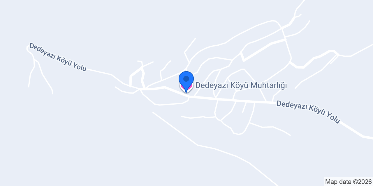 Dedeyazı Köyü Muhtarlığı konumu