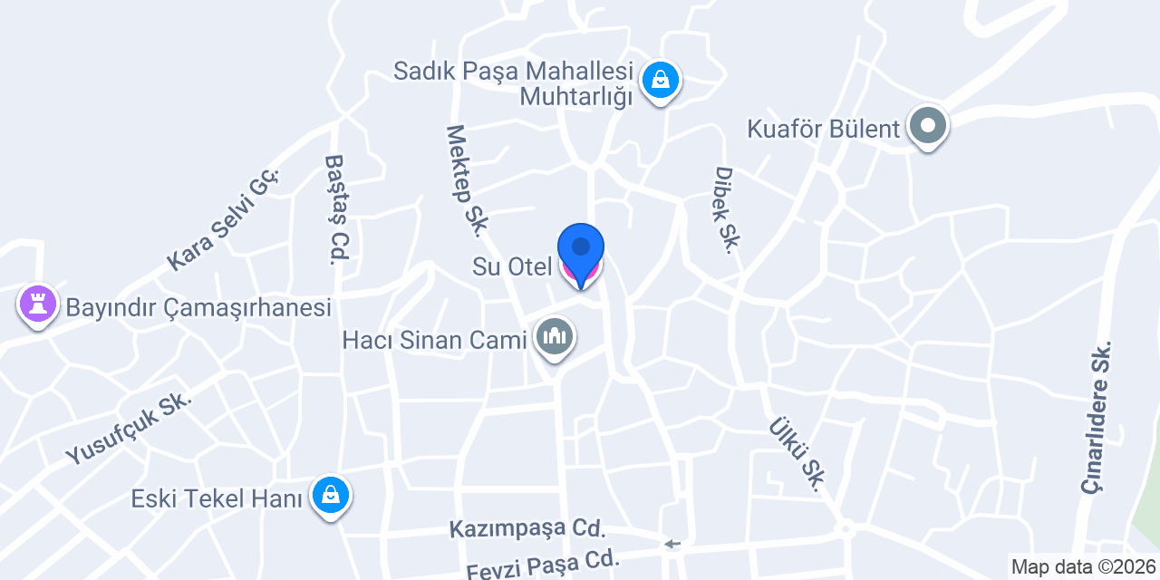Su Otel konumu