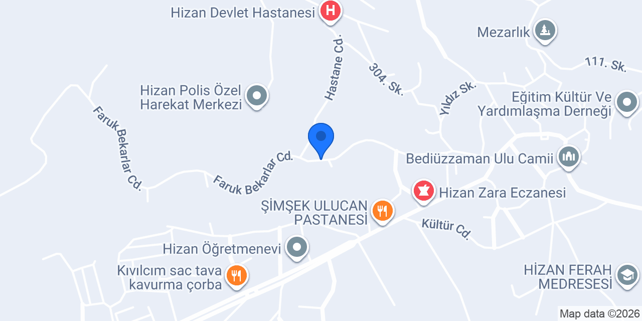 Hizan gençlik merkezi konumu
