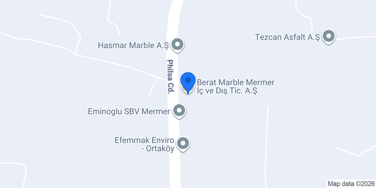 Berat Marble Mermer İç ve Dış Tic. A.Ş. konumu