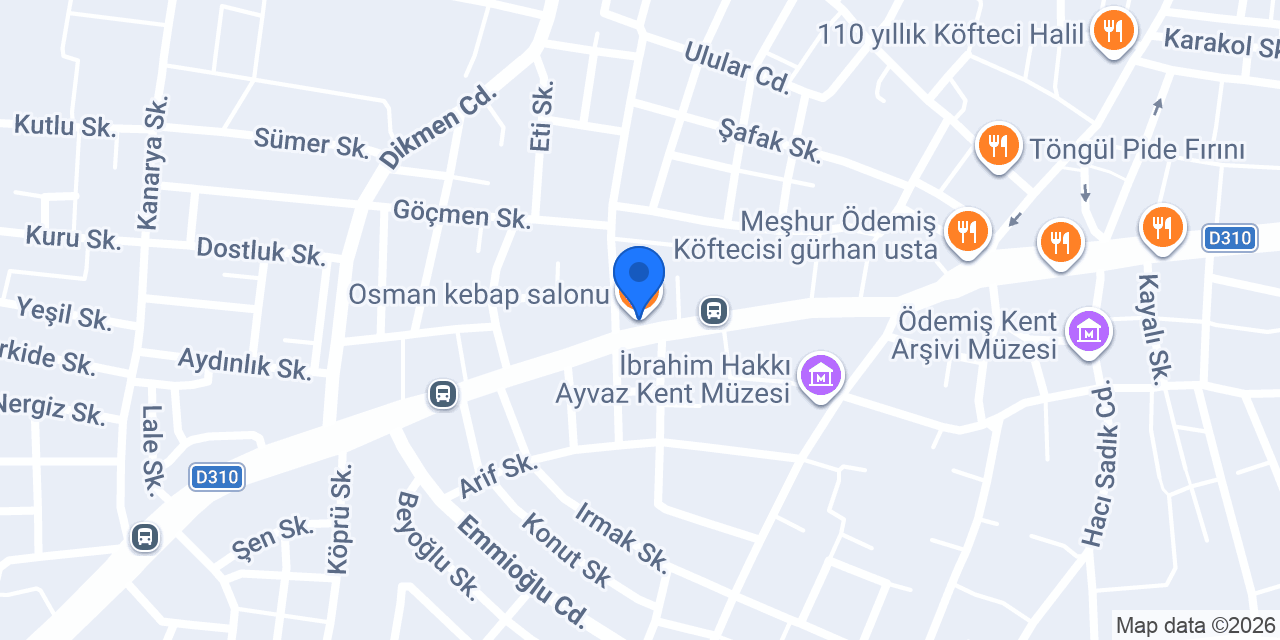 Osman kebap salonu konumu
