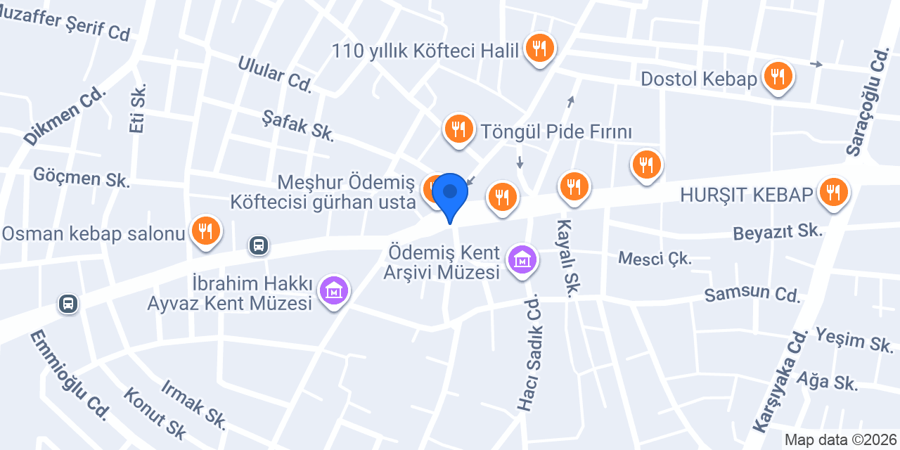 ÖDEMİŞ HÜRRİYET TAKSİ konumu